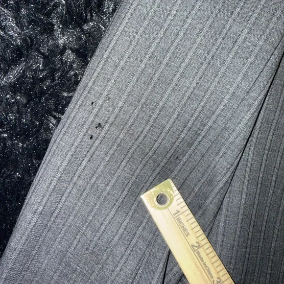 Ungaro Uomo Blazer Mens 44L Gray Pinstripe Wool Double Breasted Made Italy - Picture 3 of 13